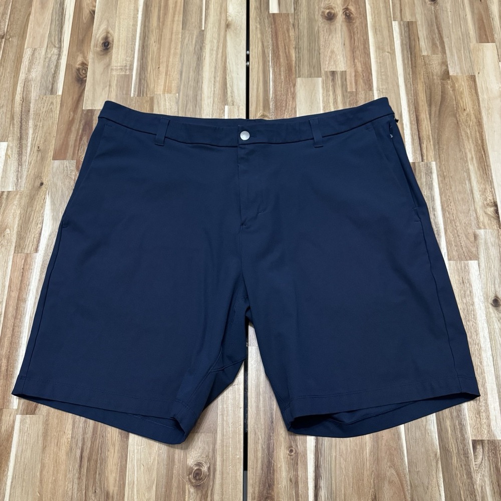 Lululemon Shorts Mens 38 Blue Flat Front Chino Performance Golf 9" Inseam